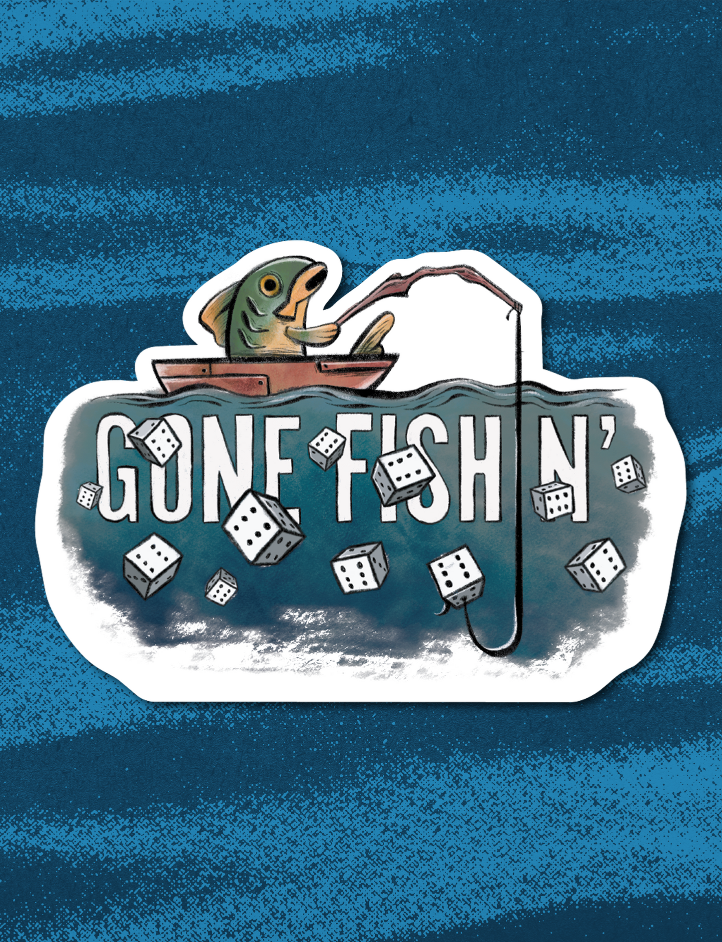 Poorhammer | Gone Fishin' - Sticker