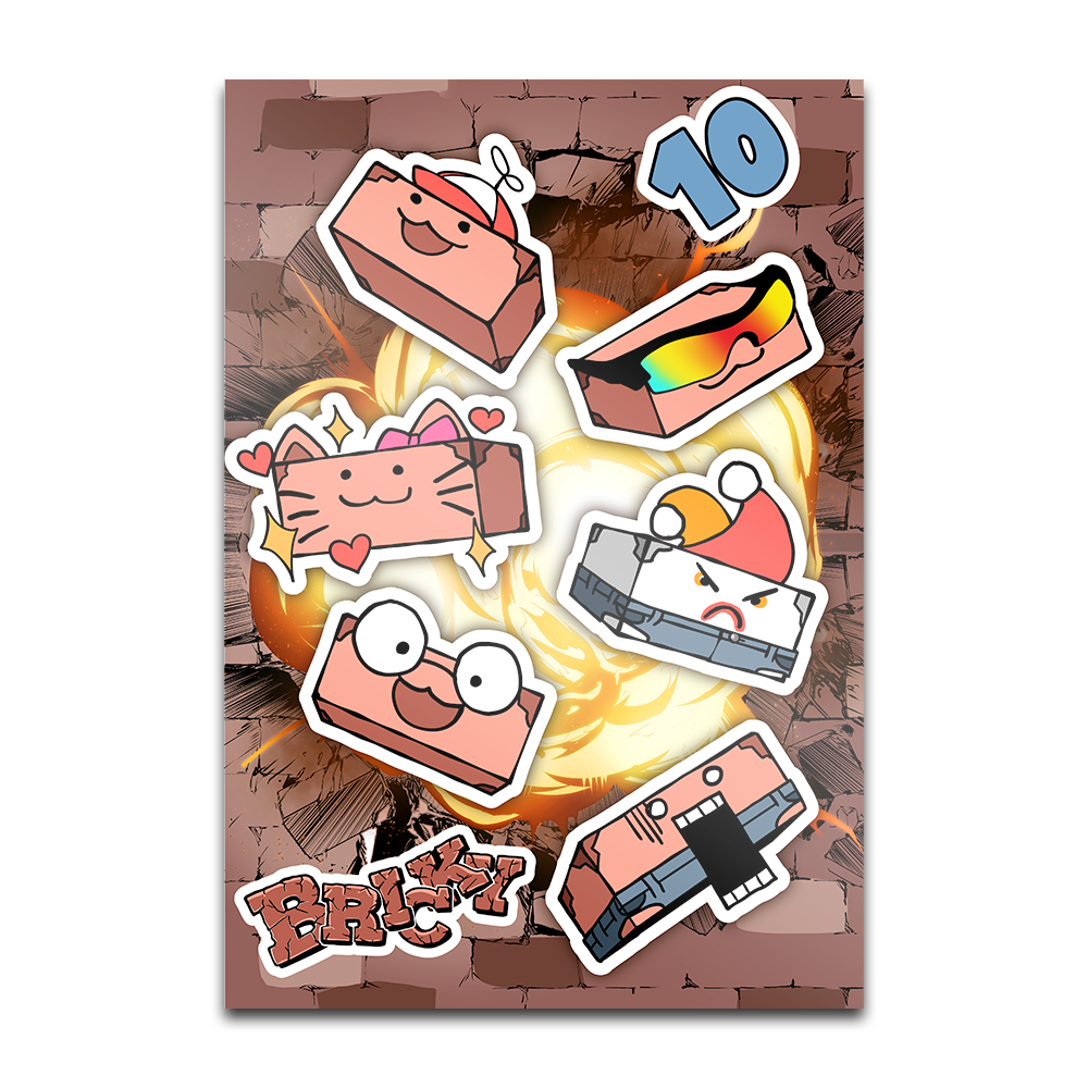 Bricky | 10 Year Brickle - Sticker Sheet