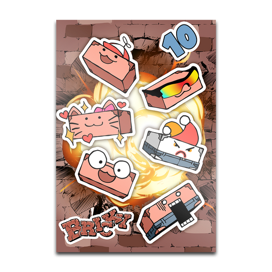 Bricky | 10 Year Brickle - Sticker Sheet