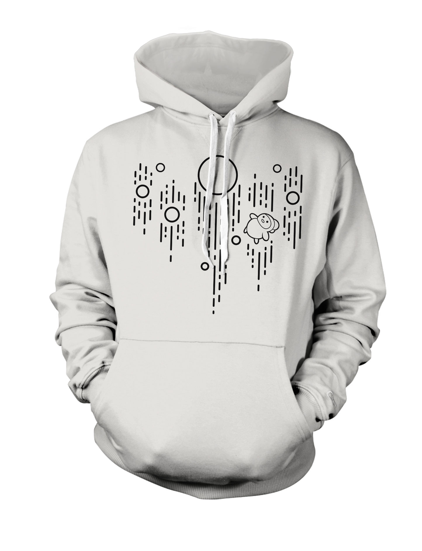 Geef | Space Chicken Hoodie - White